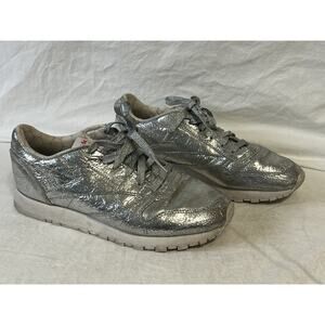 Reebok Classics Leather HD (Silver Metallic/Snowy Grey) Women's Shoes Sz 8
